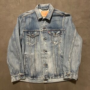 Levi's Premium Big E Denim Trucker Jacket Light Wash Virgil XL Y2K Vintage LVC